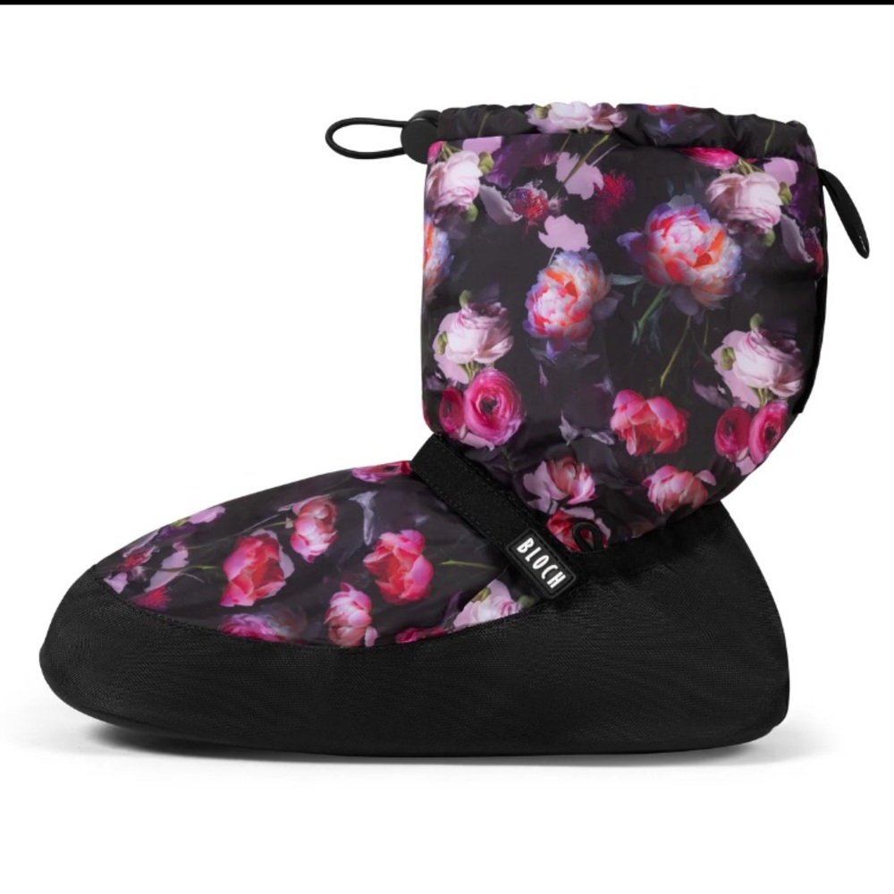 Bloch Floral Booties with Pink and Black Design